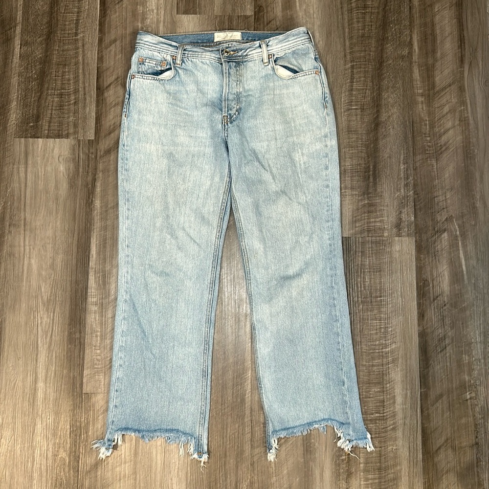 We the Free Maggie Mid Rise Straight Raw Hem Jeans - 27